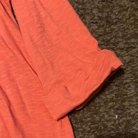Motherhood Maternity Orange 3/4 Length Sleeve Relaxed Fit Shirt - Picture 4 of 11